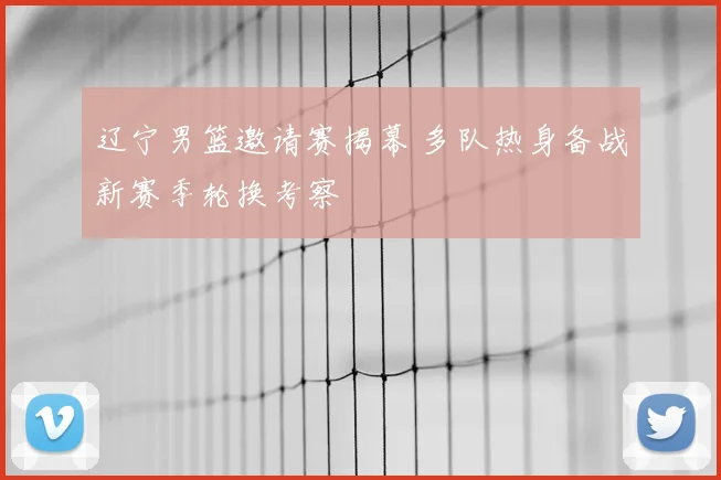 辽宁男篮邀请赛揭幕 多队热身备战新赛季轮换考察